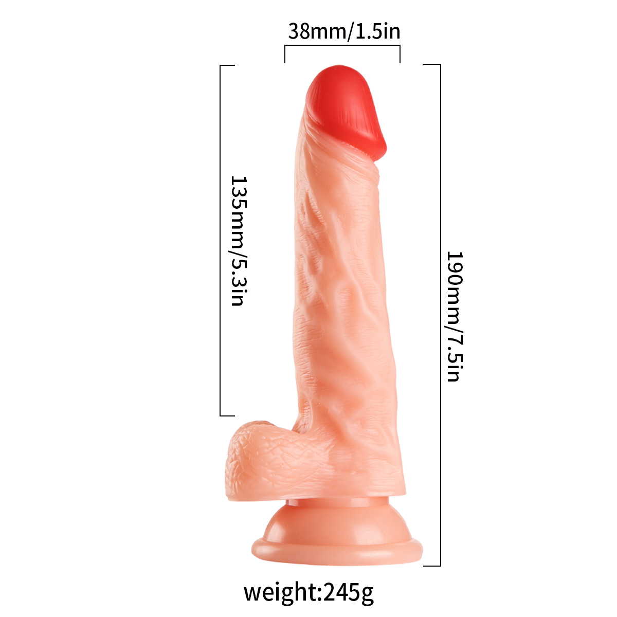 Flexible Lifelike Sex Toys Realistic Dildos for Women with Strong Suction Cup for Hands-Free