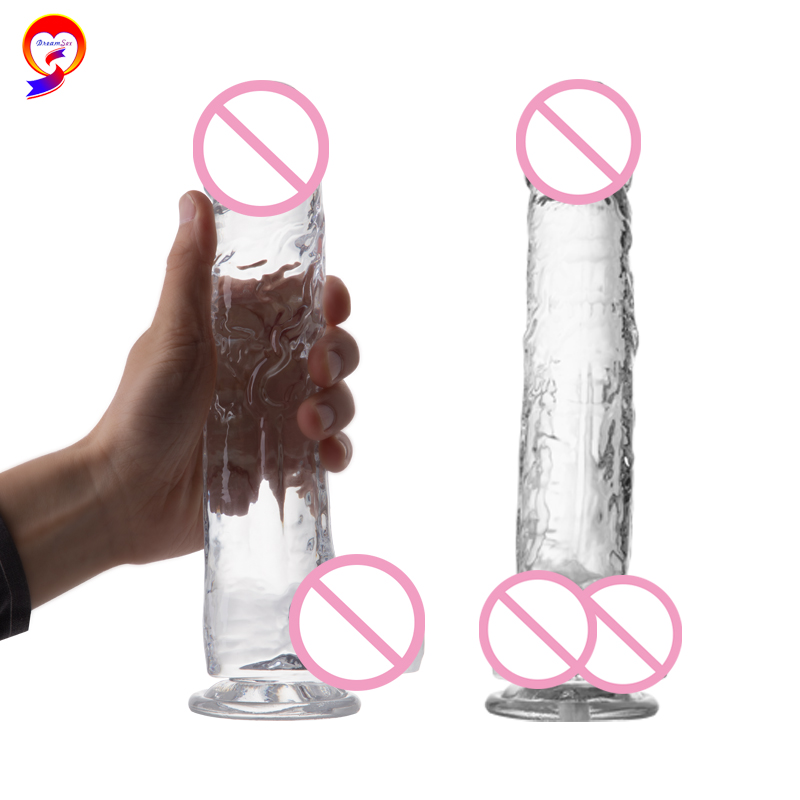 Best Price for Strap On Dildo With Vibration - Clear Dildos Adult Sex Toys Jelly Transparent Cute Dildos for Women Female Masturbating  – Dreamsex